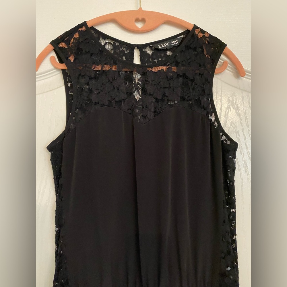 EXPRESS black lace jumpsuit